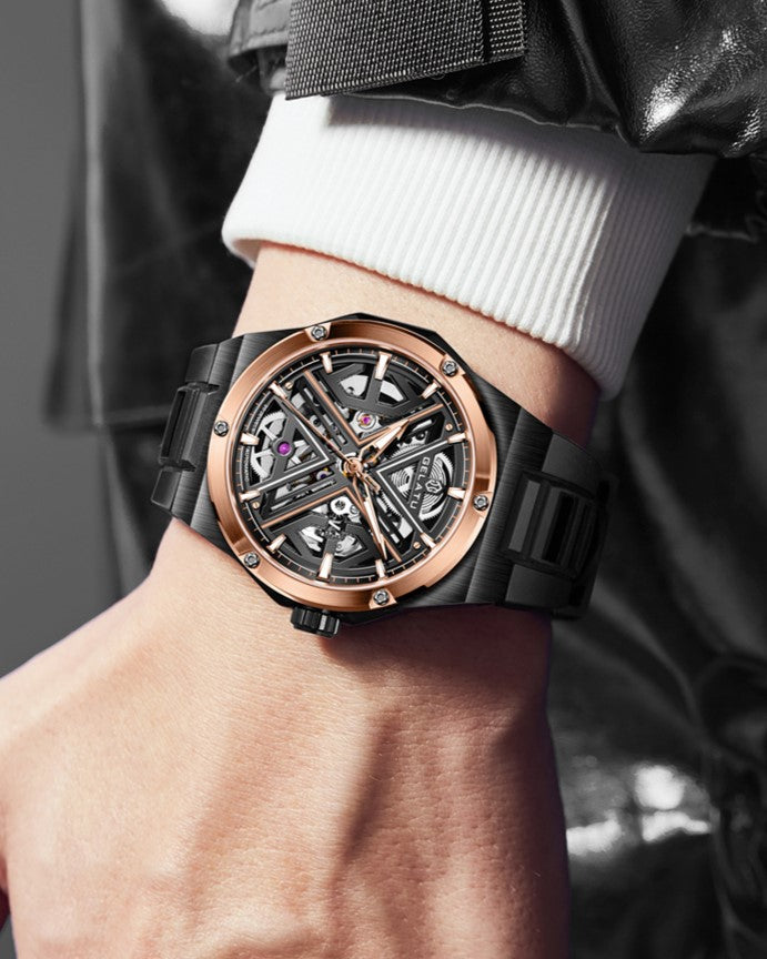 Havoc men's mechanical watch - black
