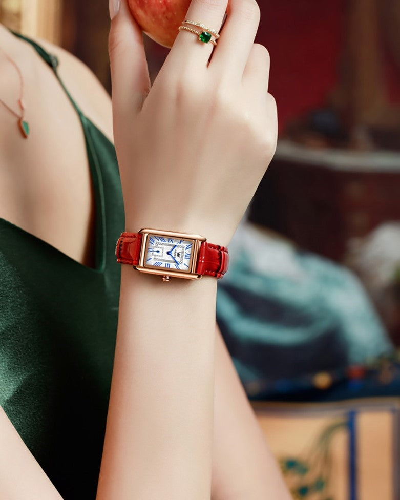 Quatro quartz women's watch - red