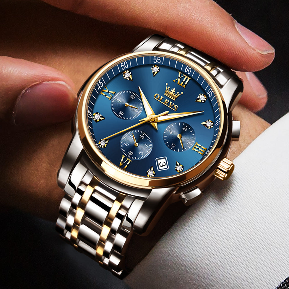Apex chronograph men's watch - blue