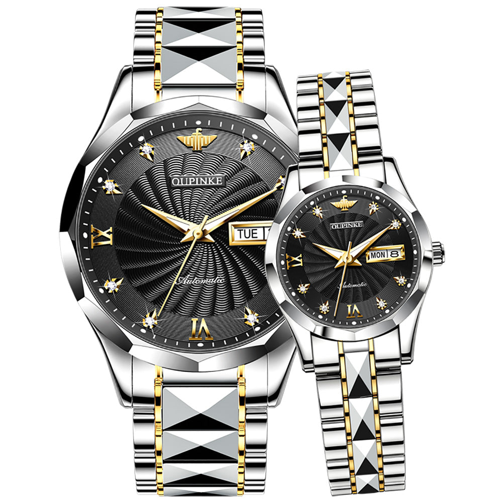 Apollo Vortex P Lefimar Mechanical Couples Watch - Black