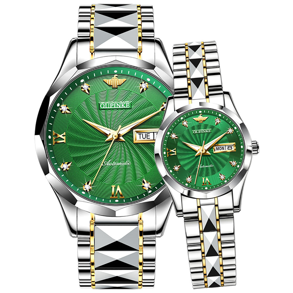 Apollo Vortex P Lefimar Mechanical Couples Watch - Green