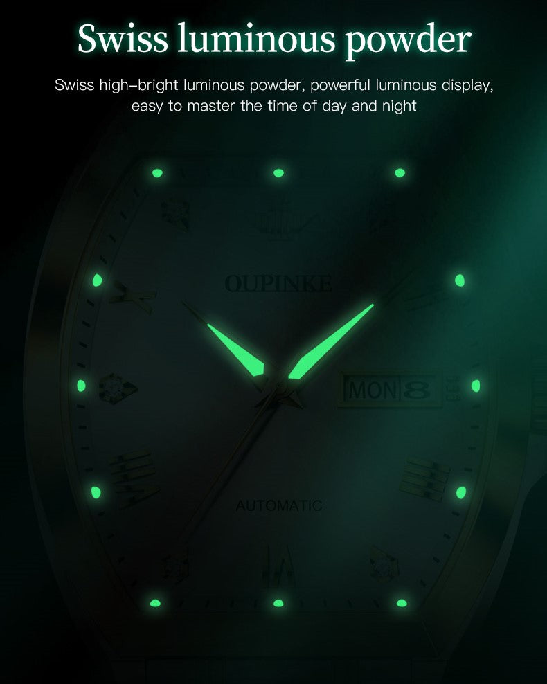 Lefimar Barry mechanical watch - luminous hands and hour marks