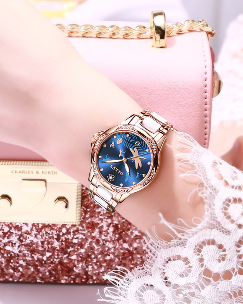 Dragonfly women's watch - blue