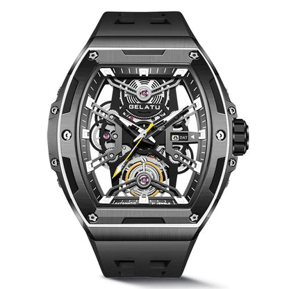 Echo men's mechanical watch - black