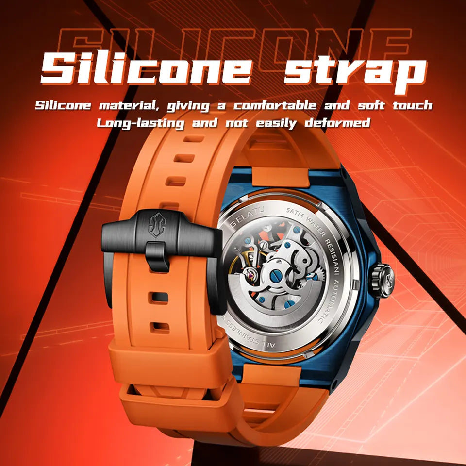 Havoc men's mechanical watch - silicone strap