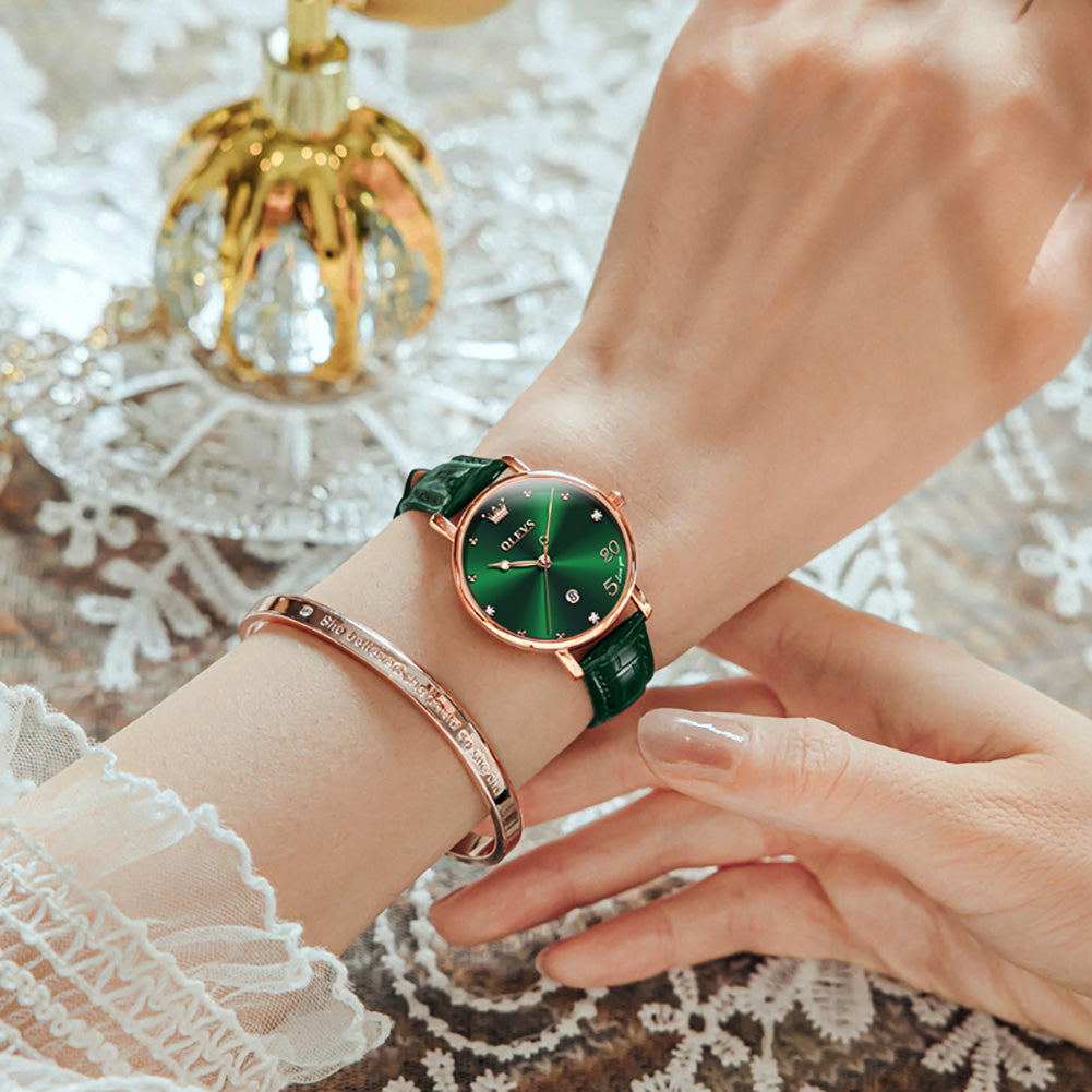 Je T'aime women's watch - green
