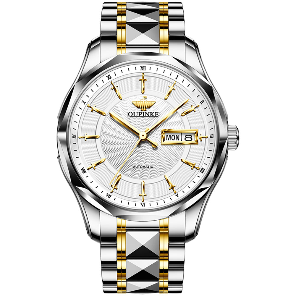 Lefimar OLEVS Drop Duel mechanical watch for couples - white