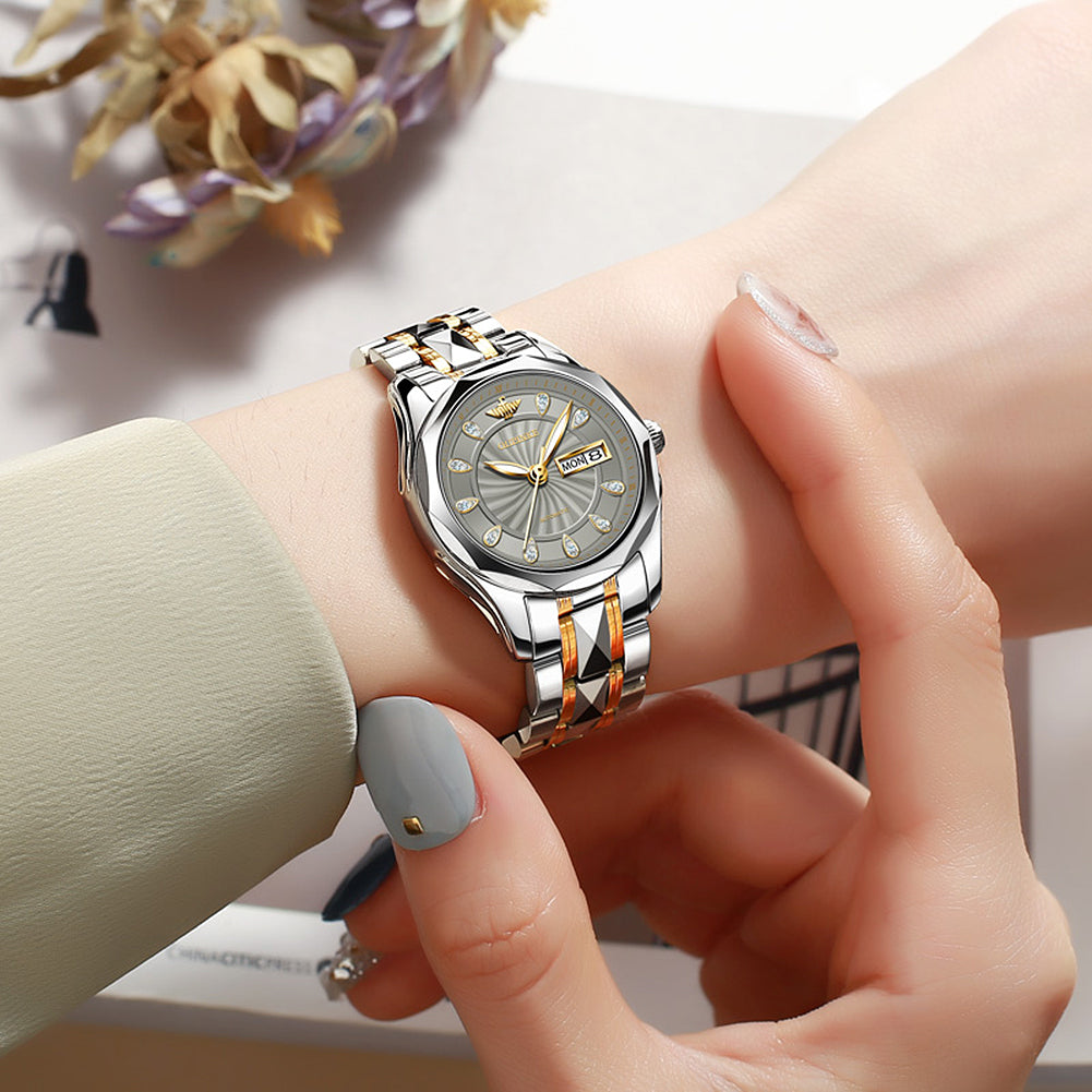 Lefimar OLEVS Drop Duel mechanical watch for couples - gray