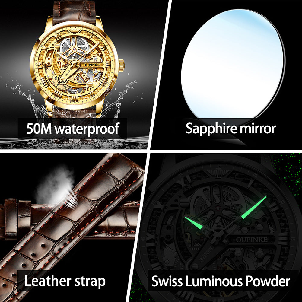 Lefimar OUPINKE Hollow Spirits mechanical men's watch - properties