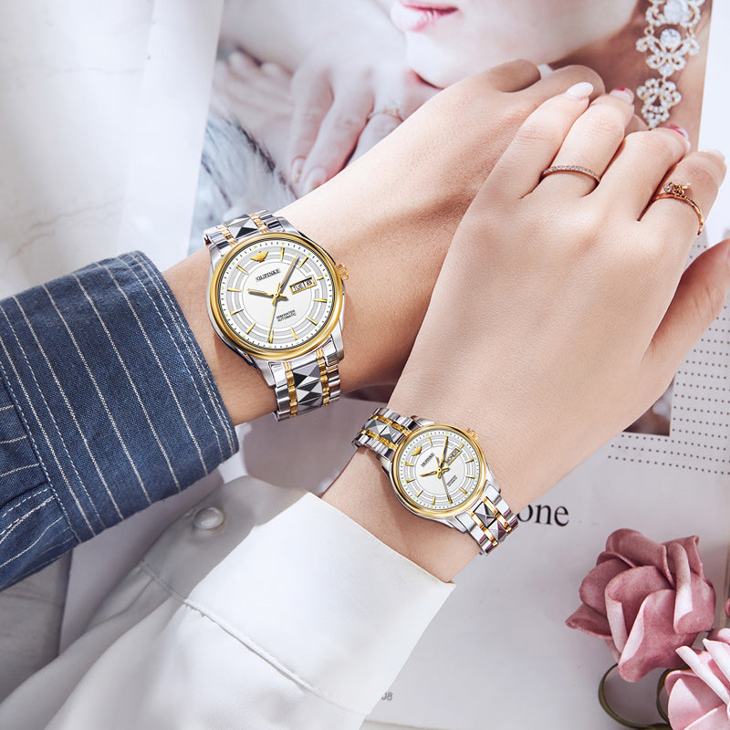 Loops couples watch - white