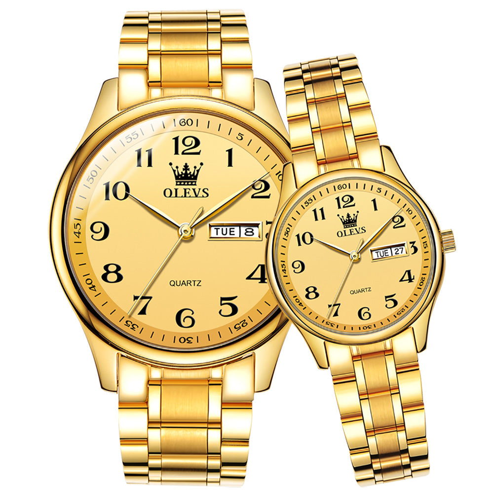 Native Ore couples watch - gold