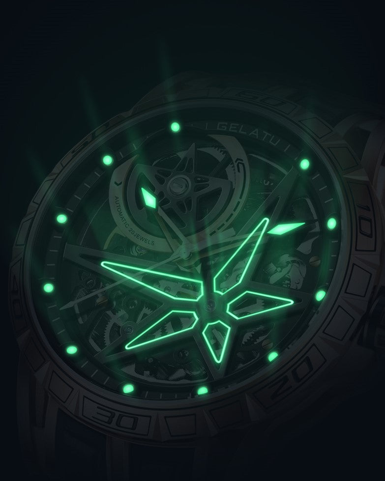Nova men's mechanical watch - luminous hands and hour markers