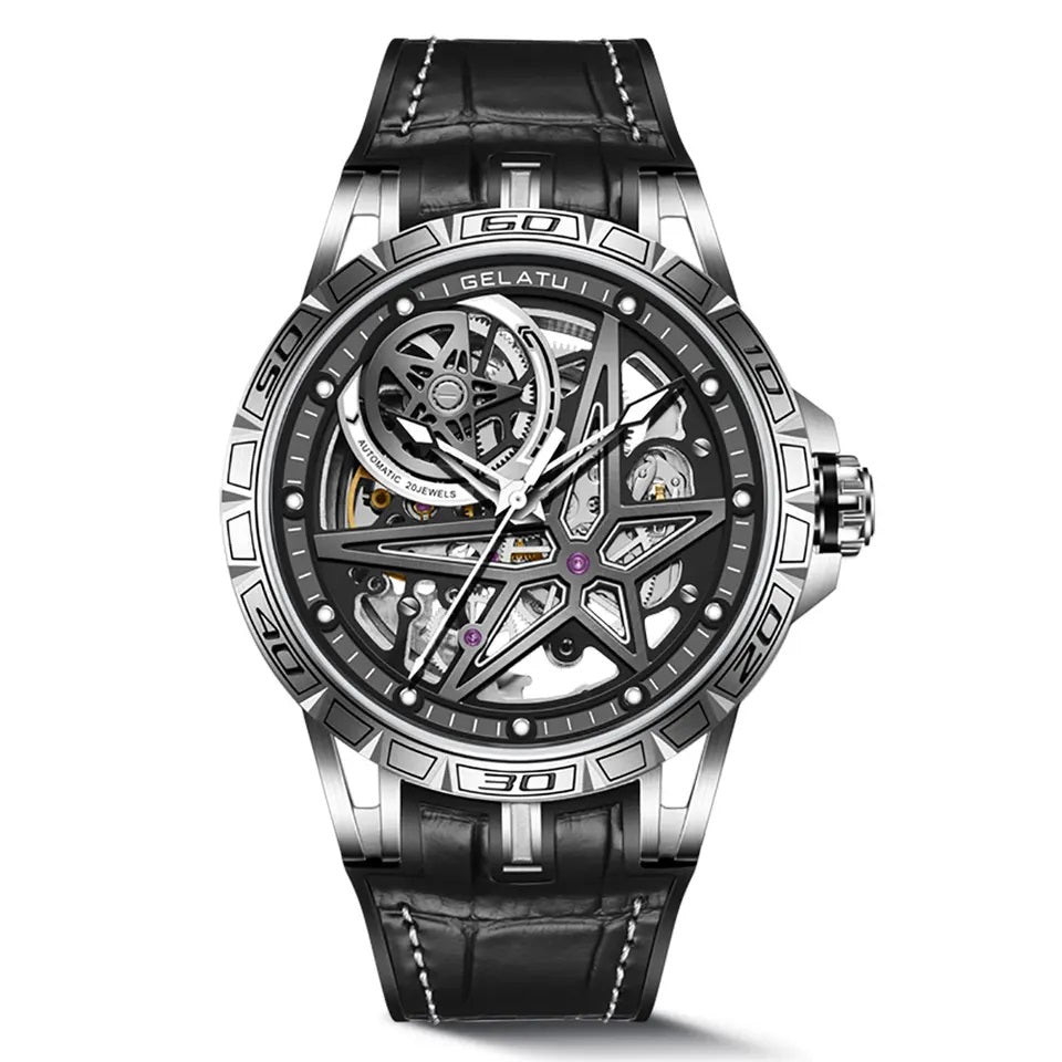 Nova men's mechanical watch - silver
