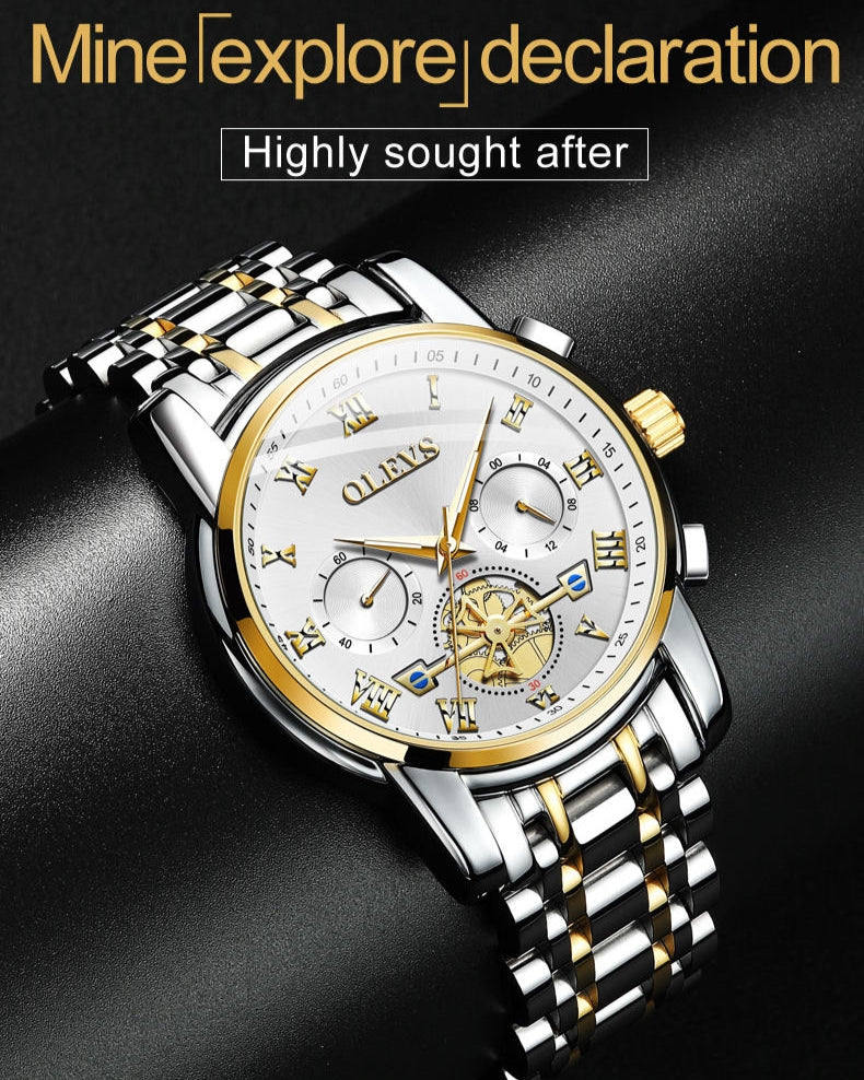 Phantom Gold men's mechanical watch - silver