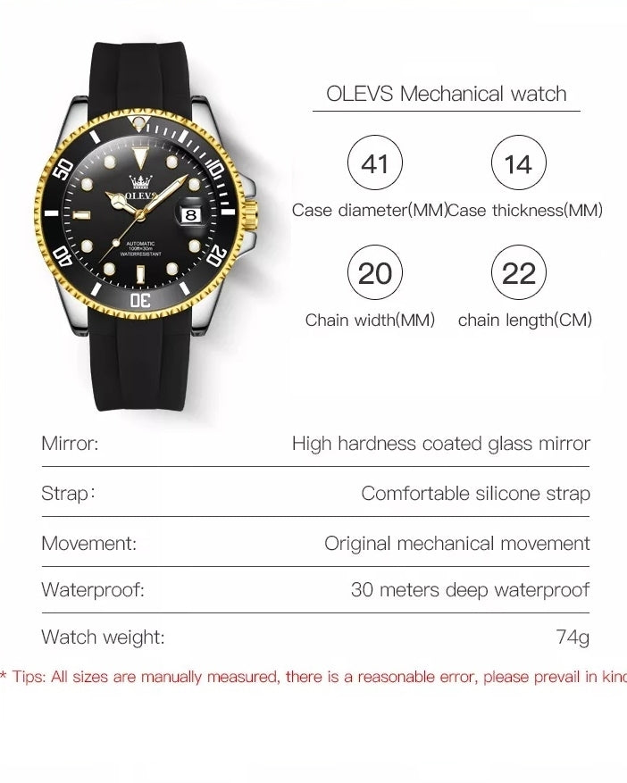 Pondo men's mechanical watch - properties