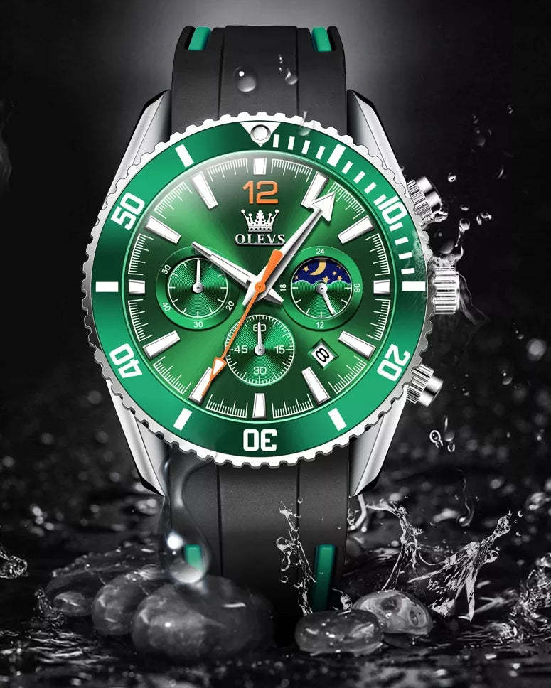 Revolution men's chronograph quartz watch - waterproof and water resistant resistance