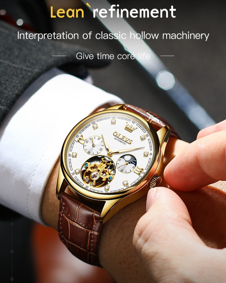 Supreme men's chronograph mechanical watch - white