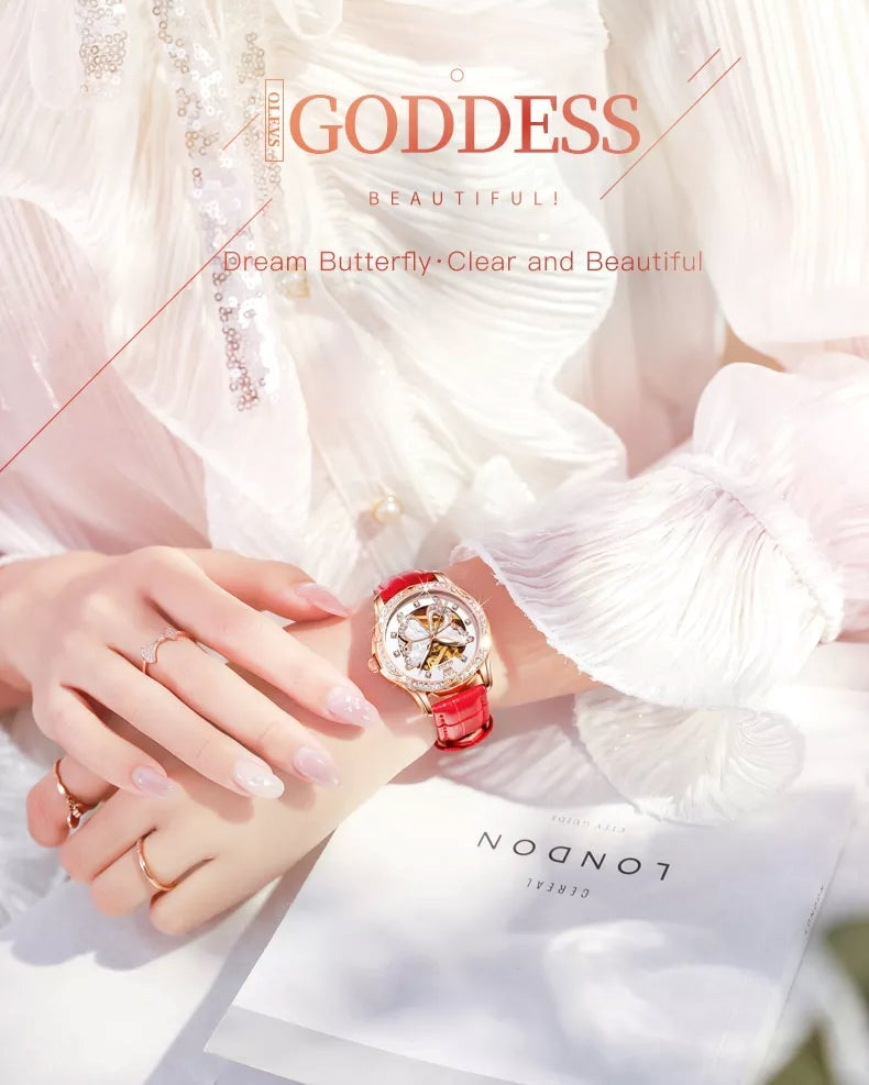Lefimar OLEVS Aphrodite Women's Mechanical Watch - White