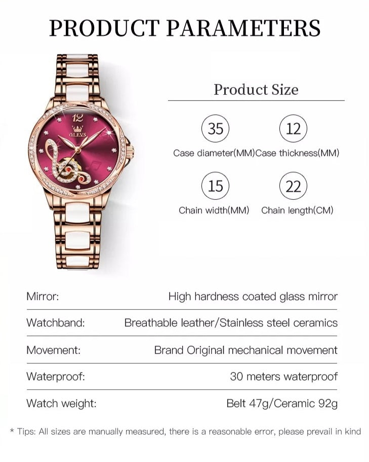 Treble Clef women's mechanical watch - properties