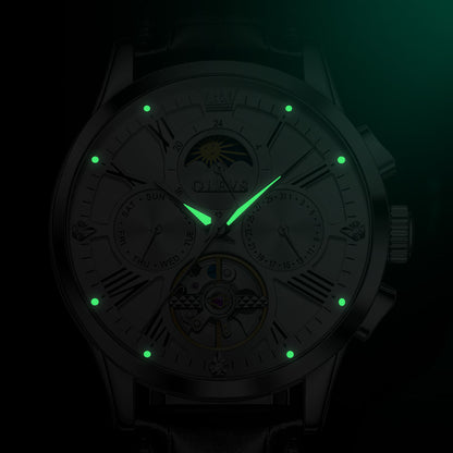 Phantom Retro men's chronograph mechanical watch - luminous hands