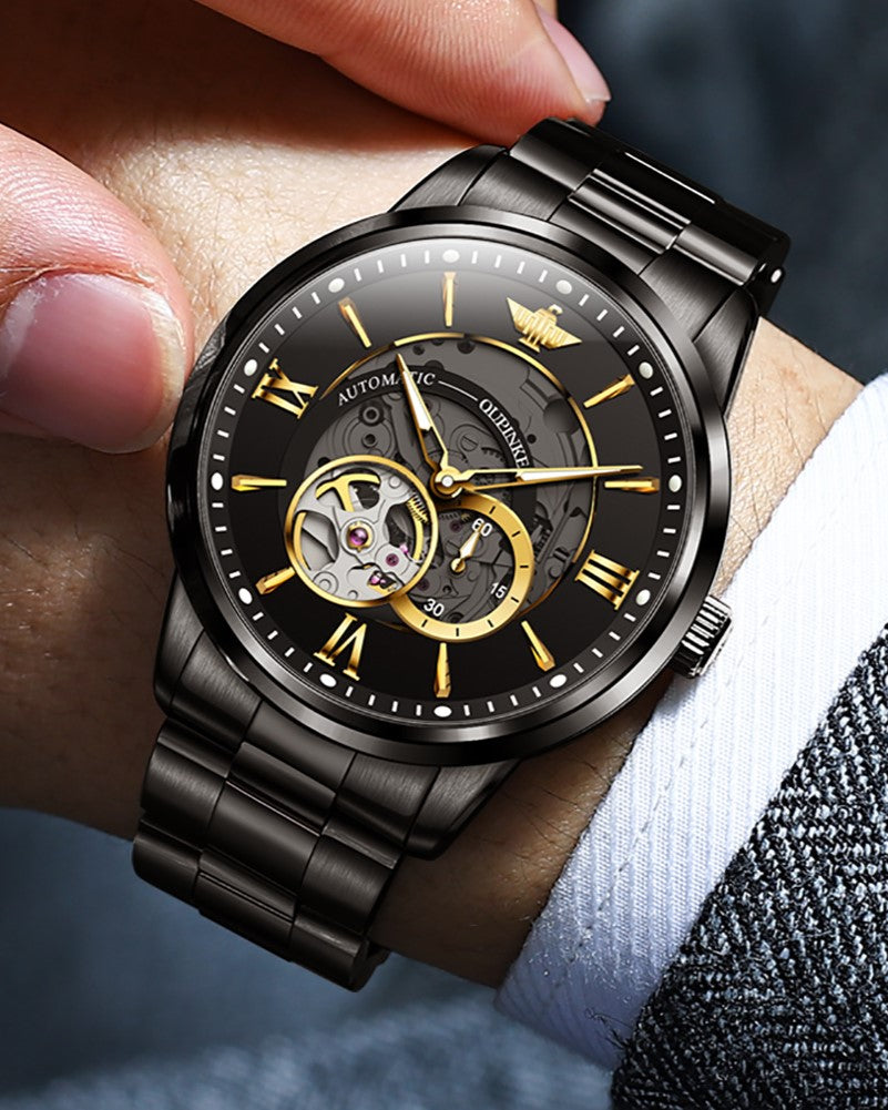 Phantom Siam men's mechanical watch - black