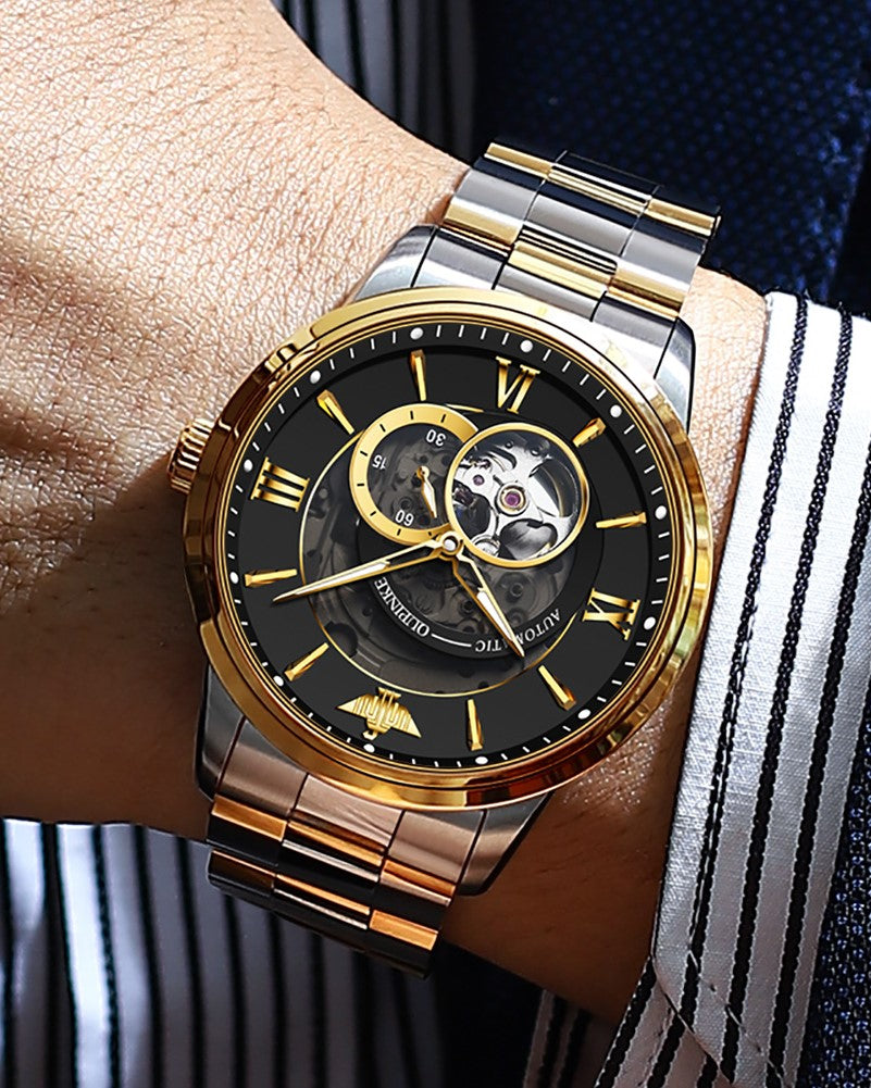 Phantom Siam men's mechanical watch - black gold