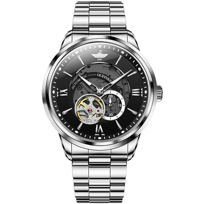 Phantom Siam men's mechanical watch - black silver
