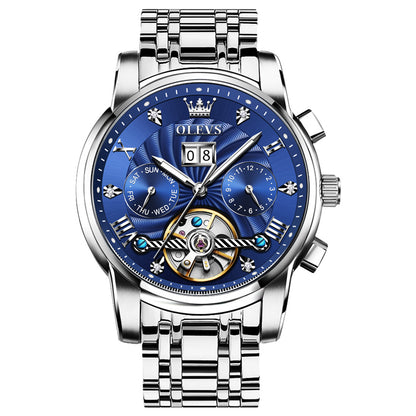 Phantom Vortex chronograph mechanical men's watch - blue