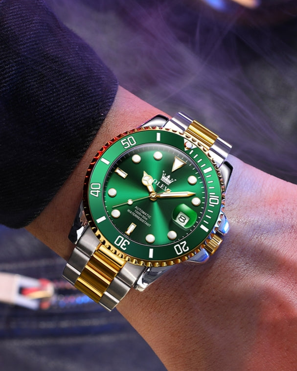 Pondo men's mechanical watch - green