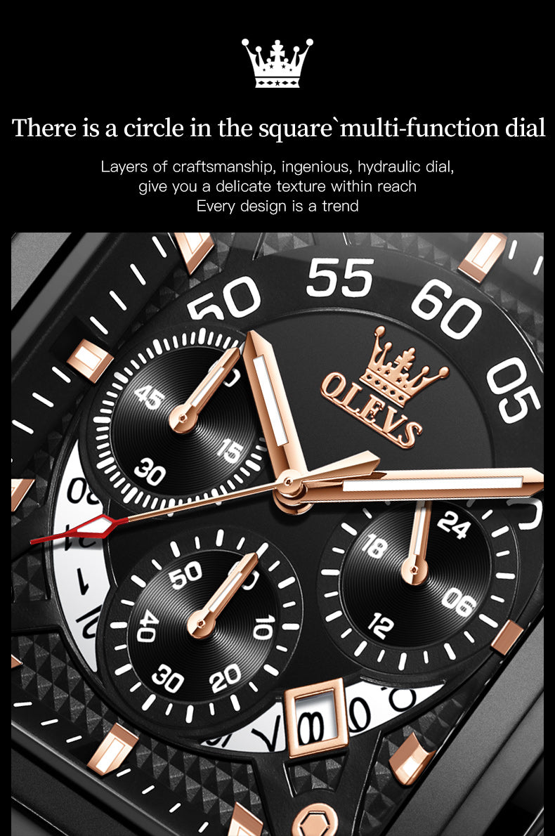 Squares men's chronograph mechanical watch - chronograph