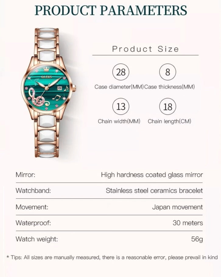 Symphony women's quartz watch - properties