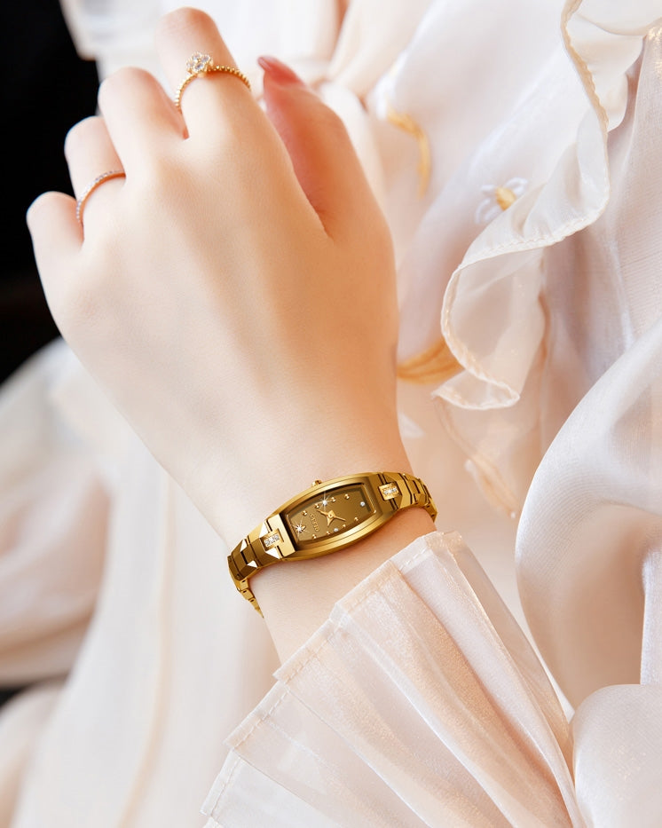 Tania women's quartz watch - gold
