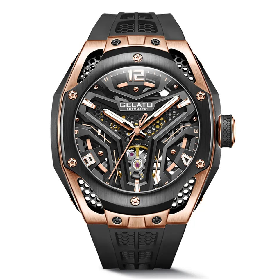 Titan men's mechanical watch - black
