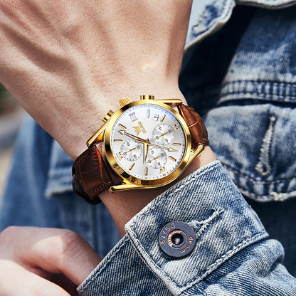 Trailblazer men's watch - gold - white