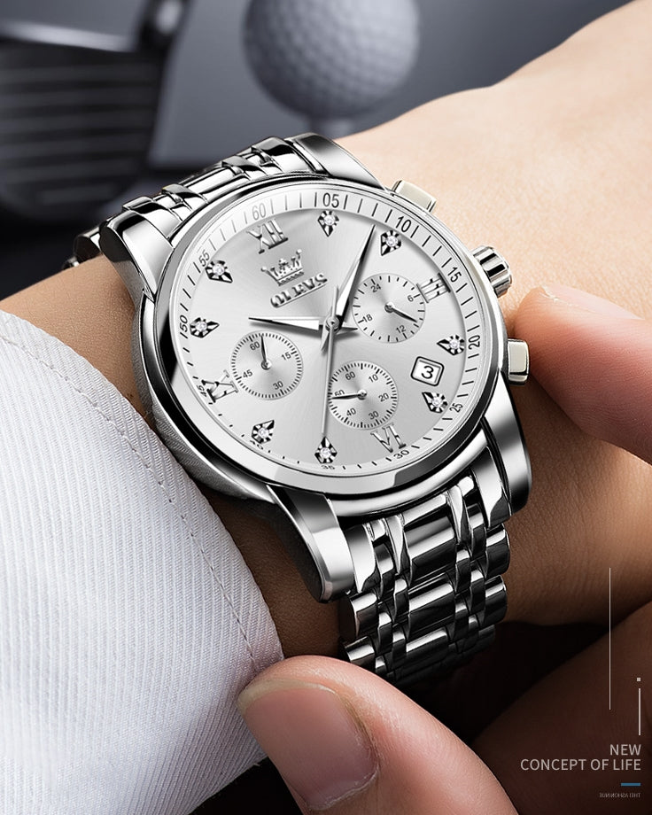 Apex chronograph men's watch - white