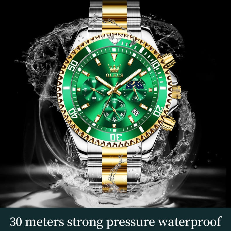 Striker men's chronograph quartz watch - waterproof and water resistant and resistance