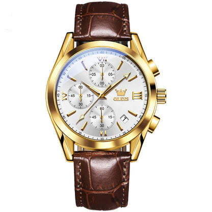 Trailblazer men's watch - gold - white