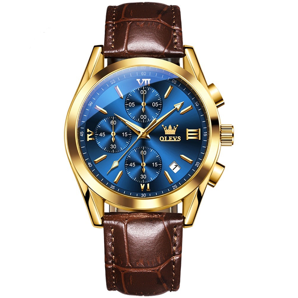 Trailblazer men's watch - gold - blue