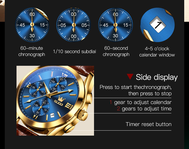 Trailblazer men's watch - chronograph instructions