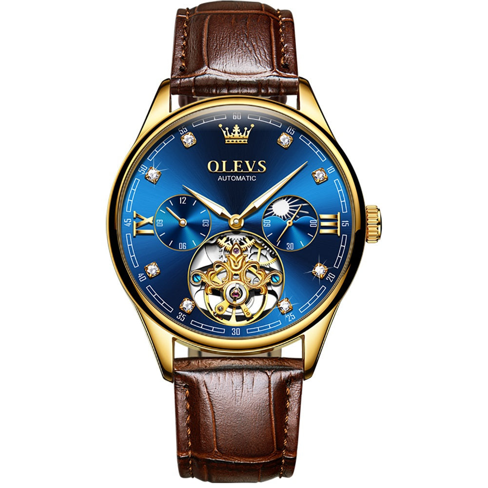 Supreme men's chronograph mechanical watch - blue