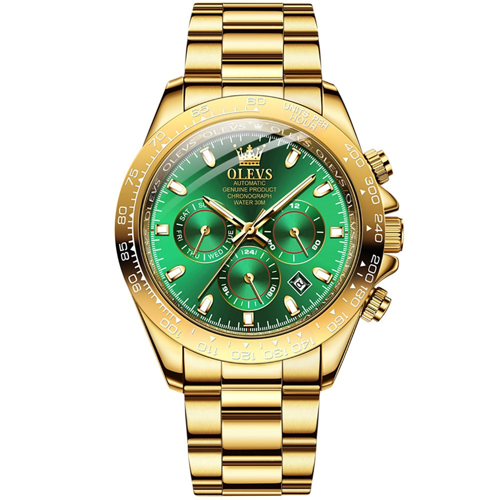 Vault men's chronograph mechanical watch - green