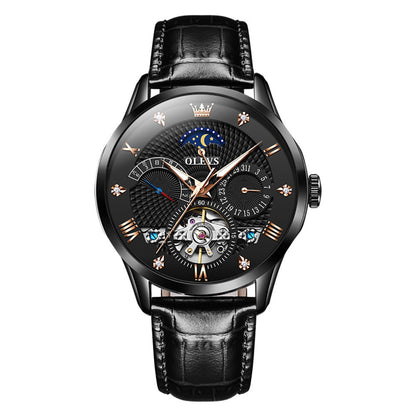 Phantom Space chronograph mechanical men's watch - black