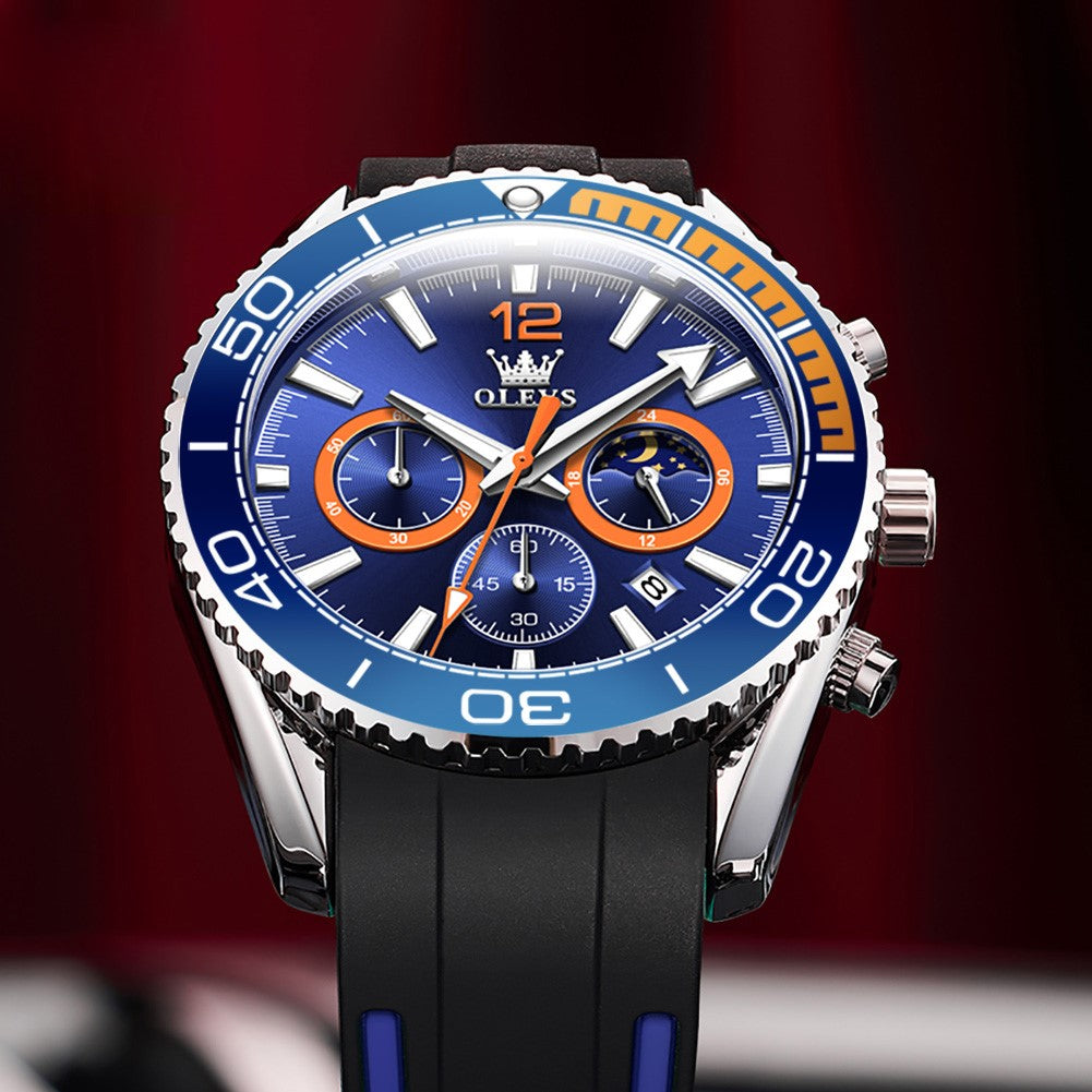 Revolution men's chronograph quartz watch - blue