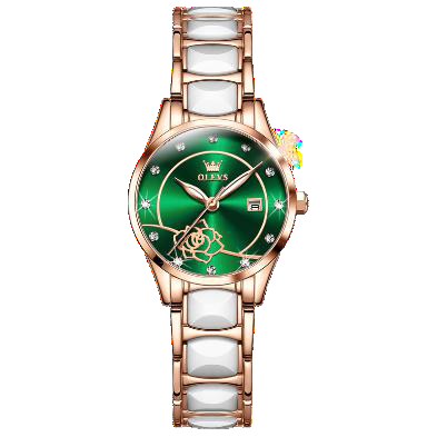 Rose women's quartz watch - green