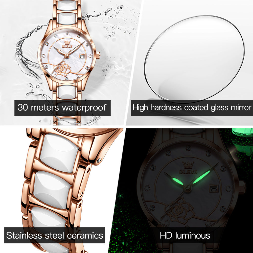 Rose women's quartz watch - properties