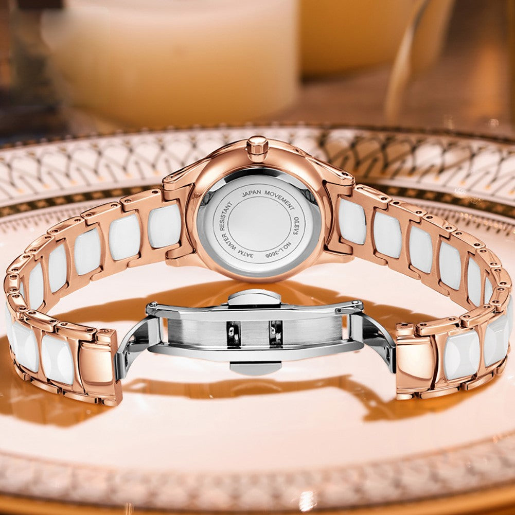 Rose women's quartz watch - clasp