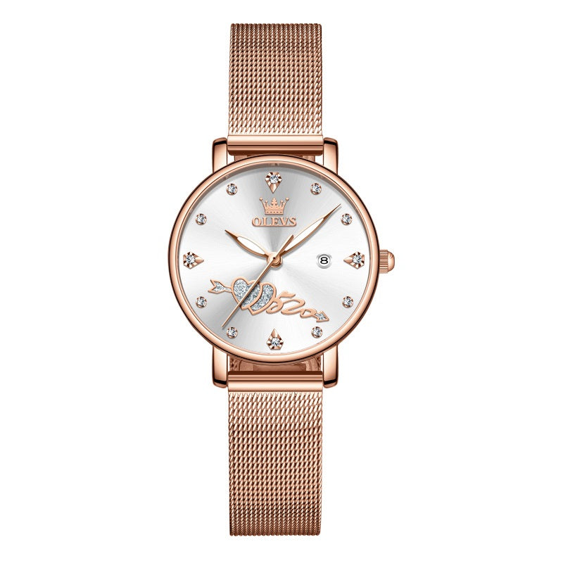 Cupid woman's watch - white