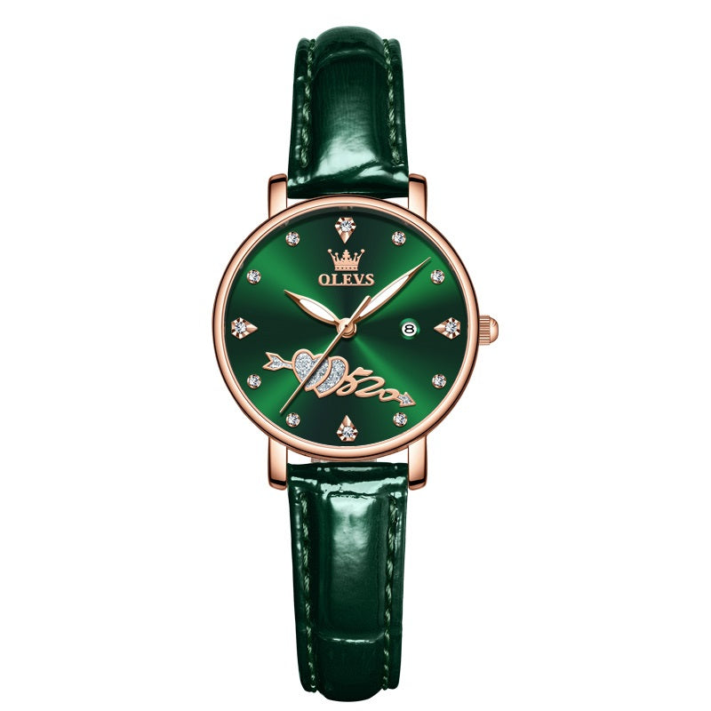 Cupid woman's watch - green