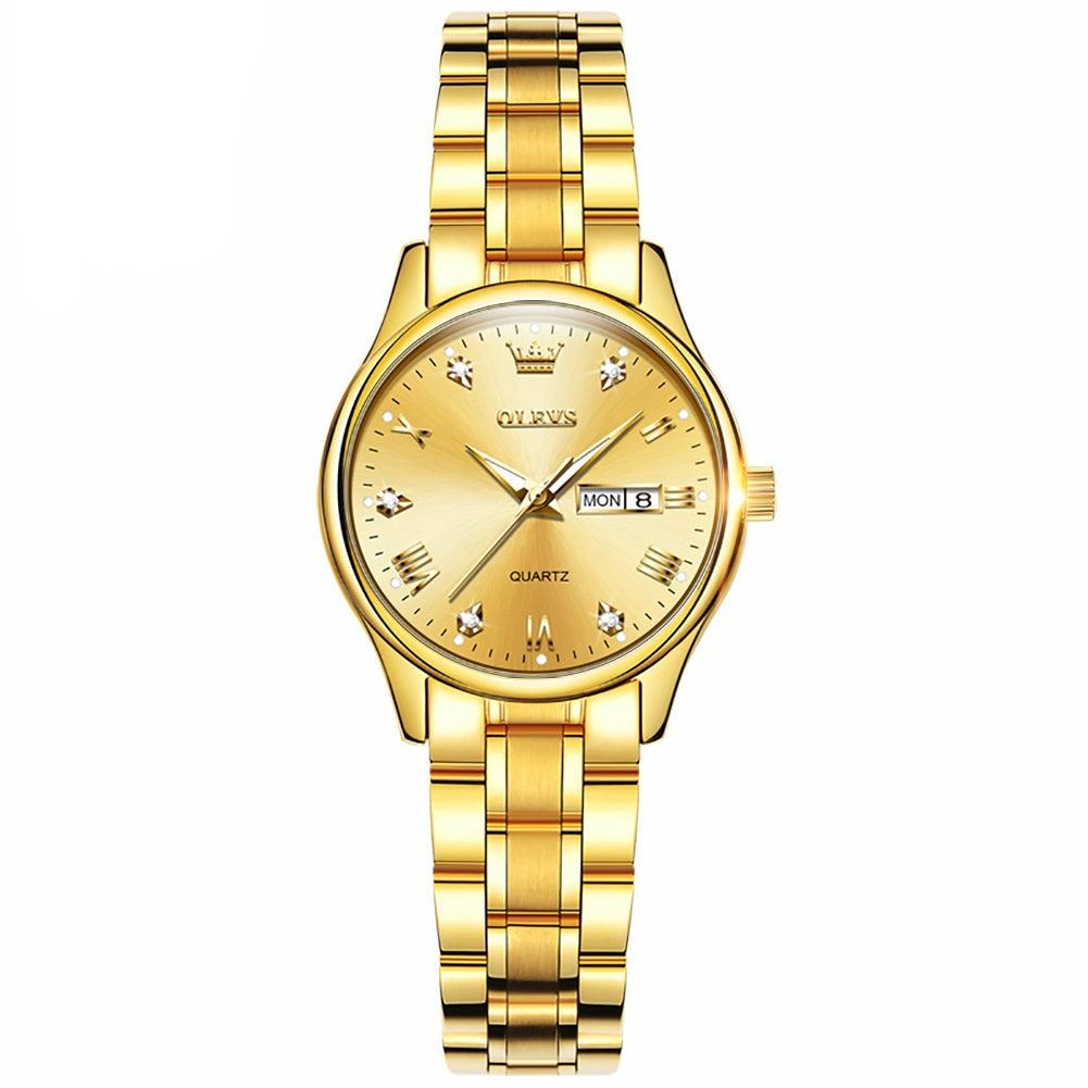 Lefimar OLEVS - Quartz Women's Watch - Stainless Steel Strap - Apollo - Gold