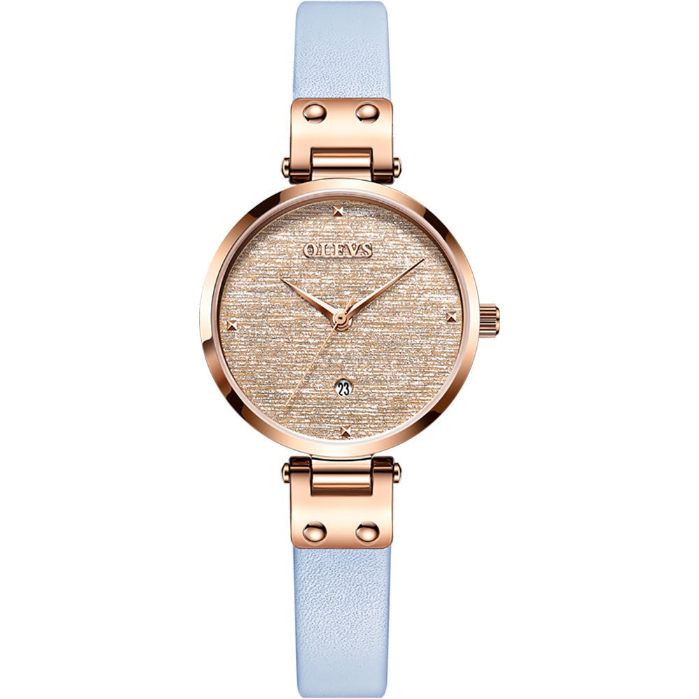 Sandy women's quartz watch - leather strap